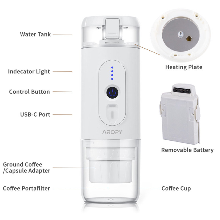 Aropy™ - Portable Espresso Machine - Travel Coffee Machine